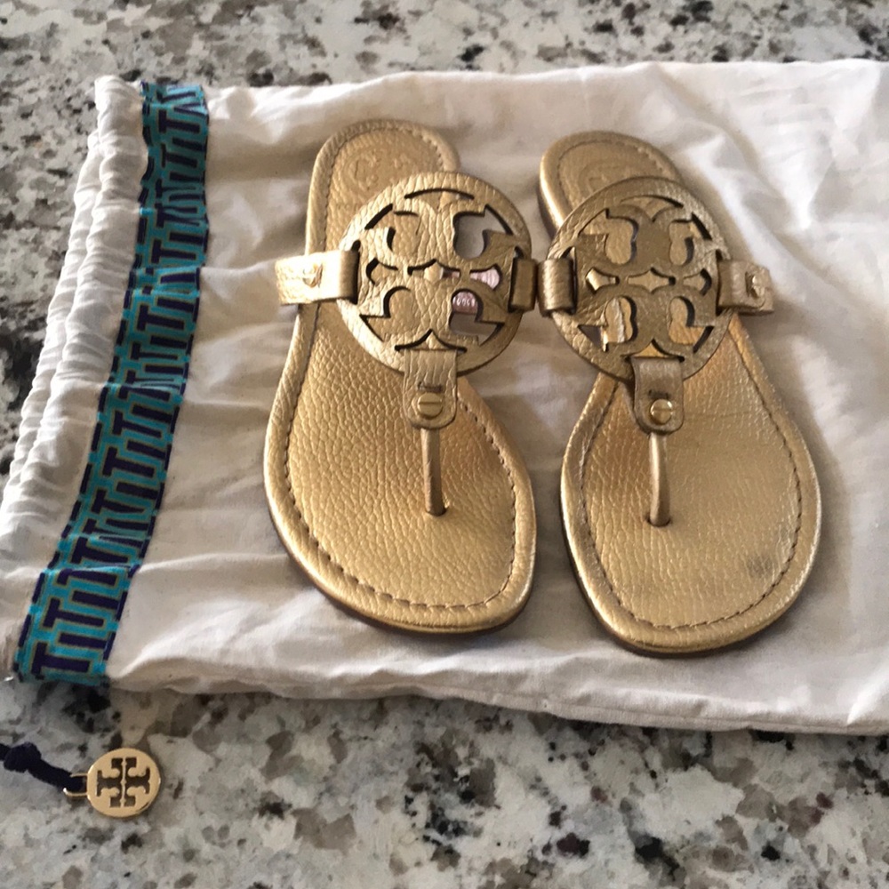 Tory Burch Miller Gold Sandals